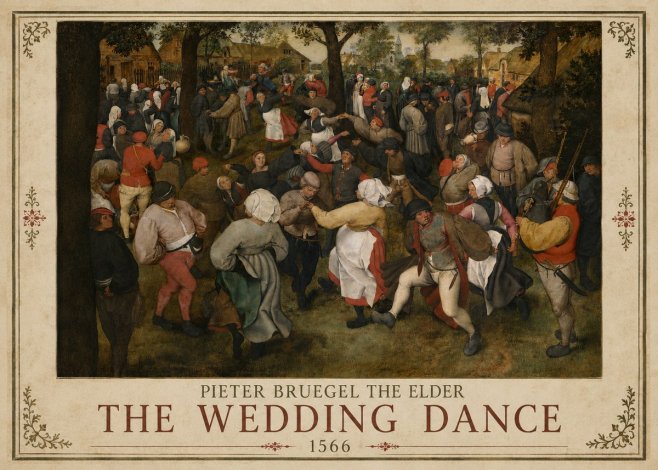 Pieter Bruegel The Wedding Dance II No1 - Plakat