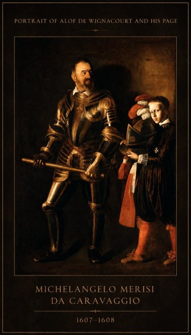 Michelangelo Merisi da Caravaggio Portrait of Alof De Wignacourt and His Page No1 - Plakat