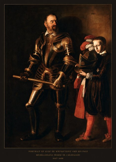 Michelangelo Merisi da Caravaggio Portrait of Alof De Wignacourt and His Page No6 - Plakat