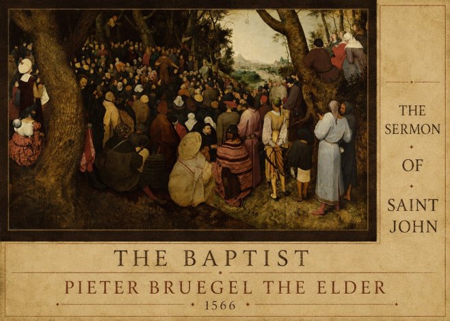Pieter Bruegel The Sermon of Saint John the Baptist II No6 - Plakat