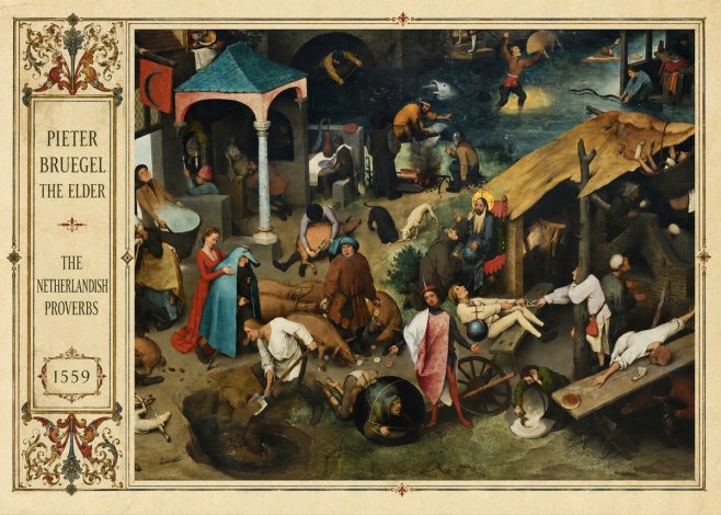 Pieter Bruegel The Netherlandish Proverbs III No2 - Plakat