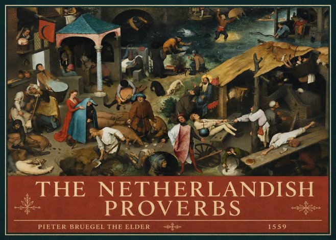 Pieter Bruegel The Netherlandish Proverbs III No4 - Plakat