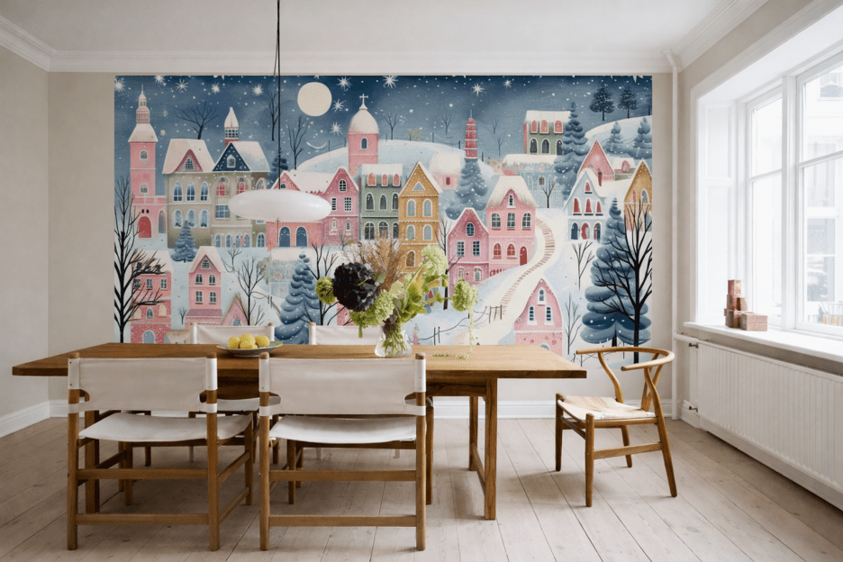 Charming Snowy Hamlet