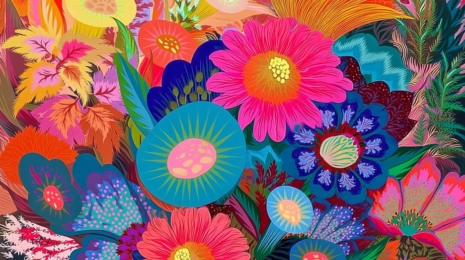 Vibrant Flora Mosaic