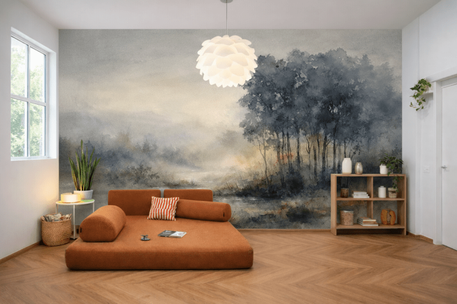 Misty Grove Reflections