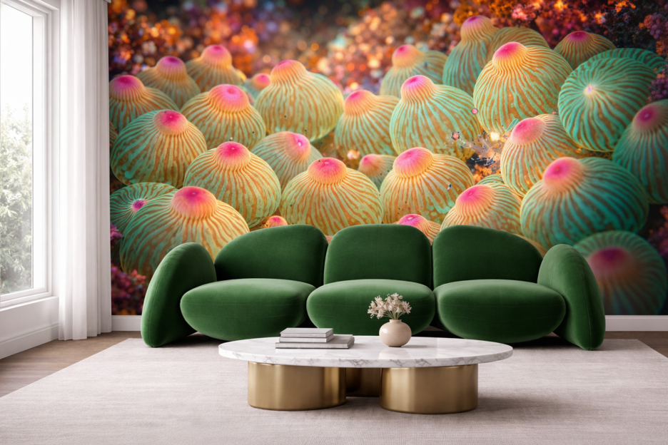 Porcelain Petal Mural