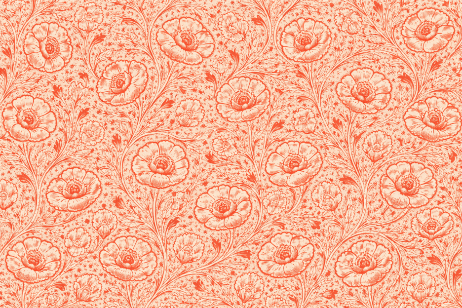 Coral Blossom Tapestry Ii