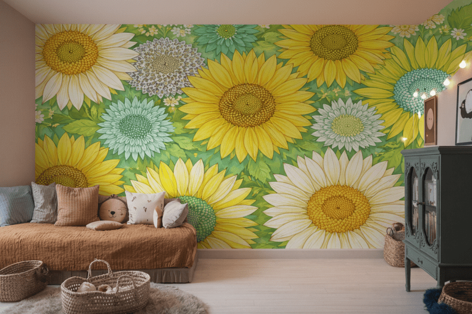 Sunlit Blossom Field