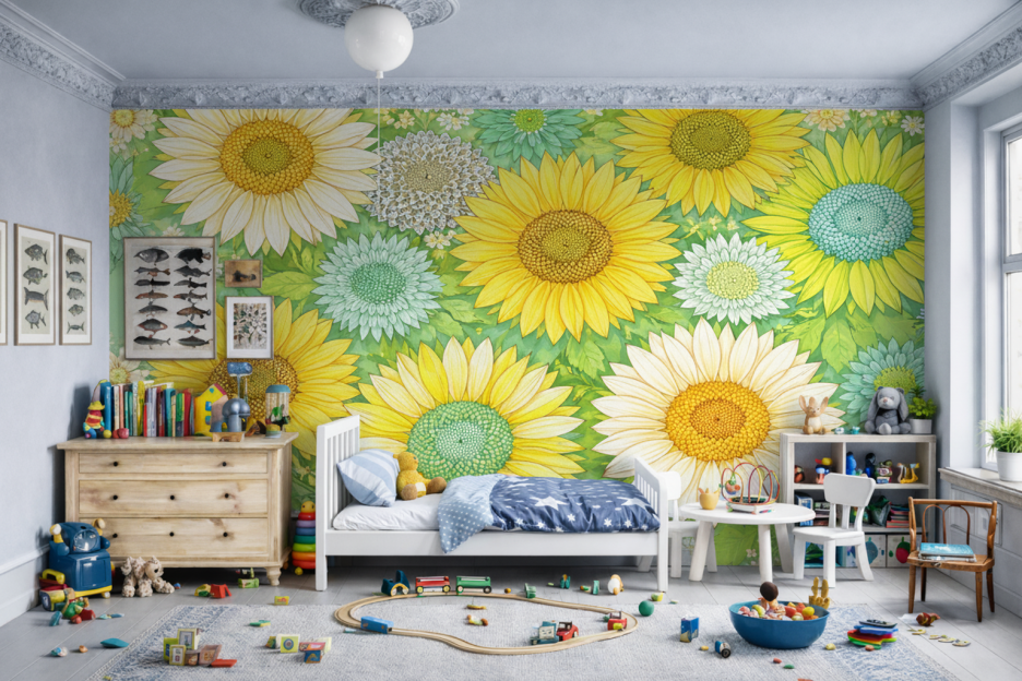 Sunlit Blossom Field