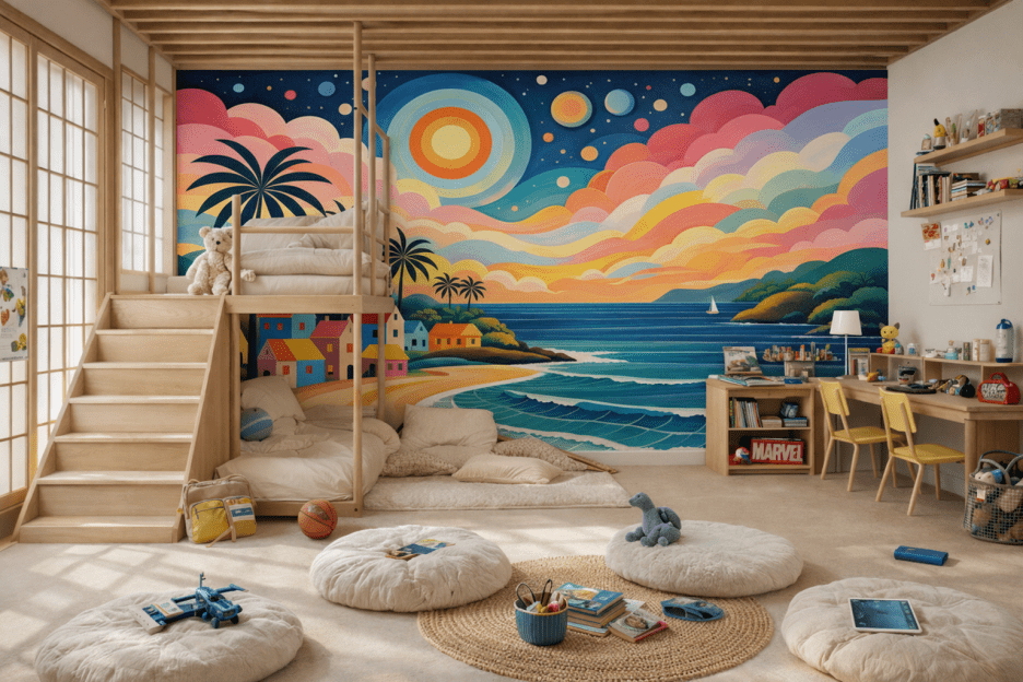 Tropical Ripple Mural