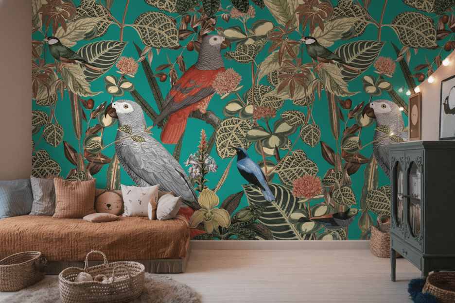 Verdant Avian Tapestry