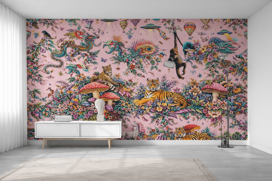 Whimsical Jungle Tapestry