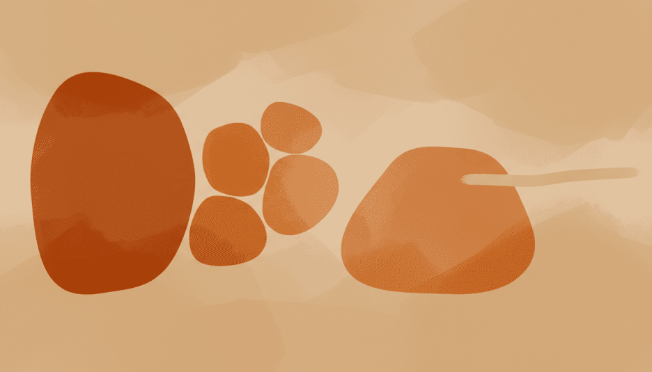 Sunset Pebble Composition