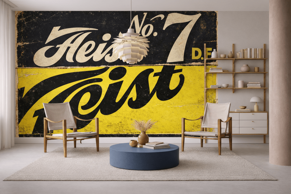 Retro Lettering Mosaic