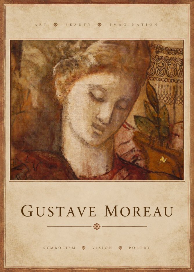 Gustave Moreau Female Head Study No2 - Plakat