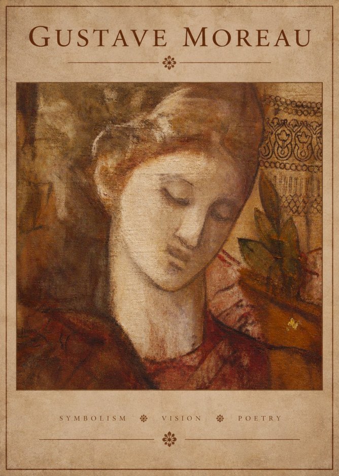 Gustave Moreau Female Head Study No3 - Plakat