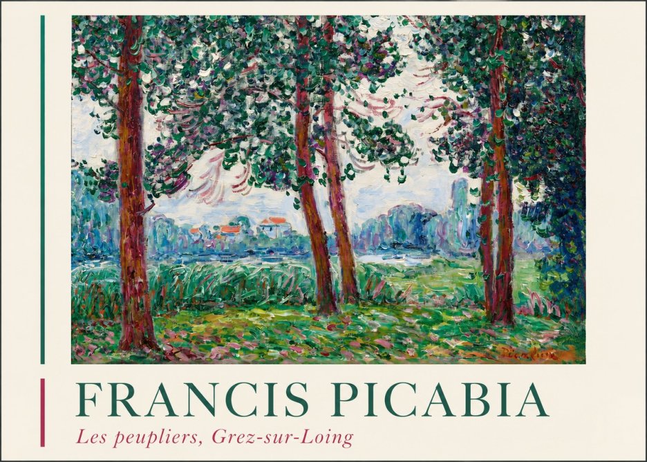 Francis Picabia Les Peupliers, Grez-sur-loing No2 - Plakat