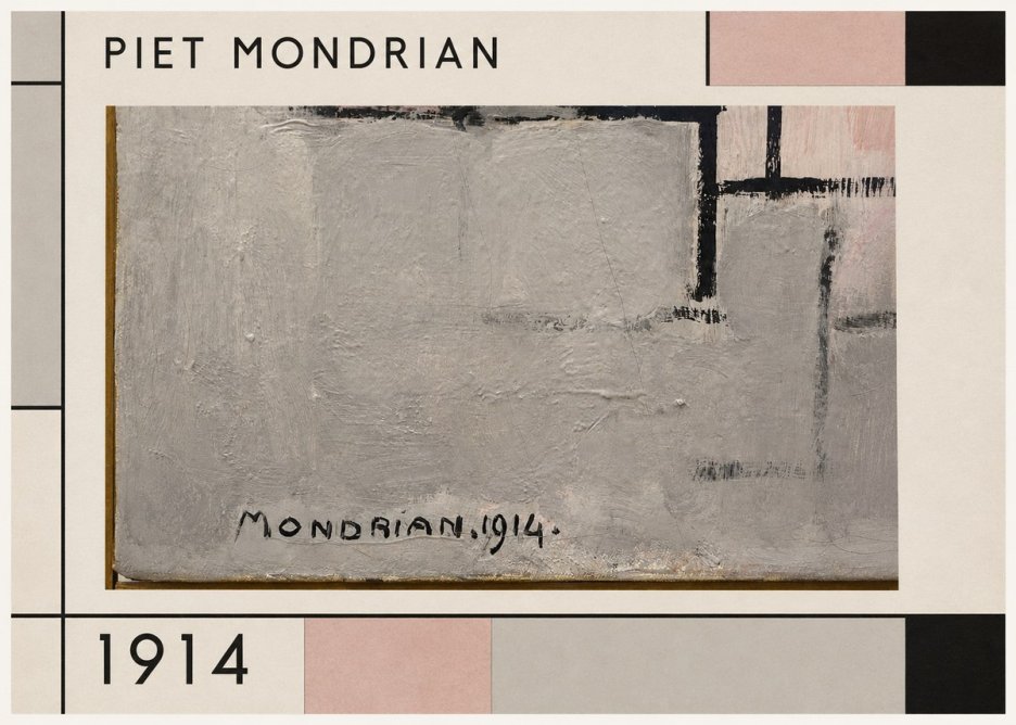 Piet Mondrian Composition 1914 No1 - Plakat