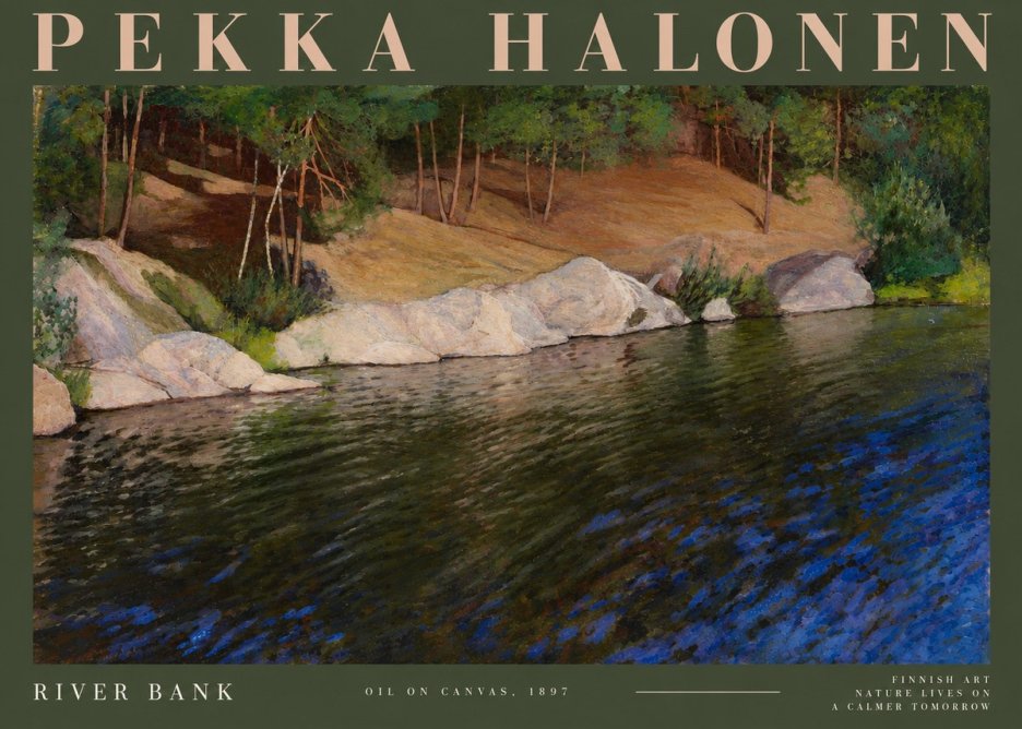 Pekka Halonen River Bank No4 - Plakat