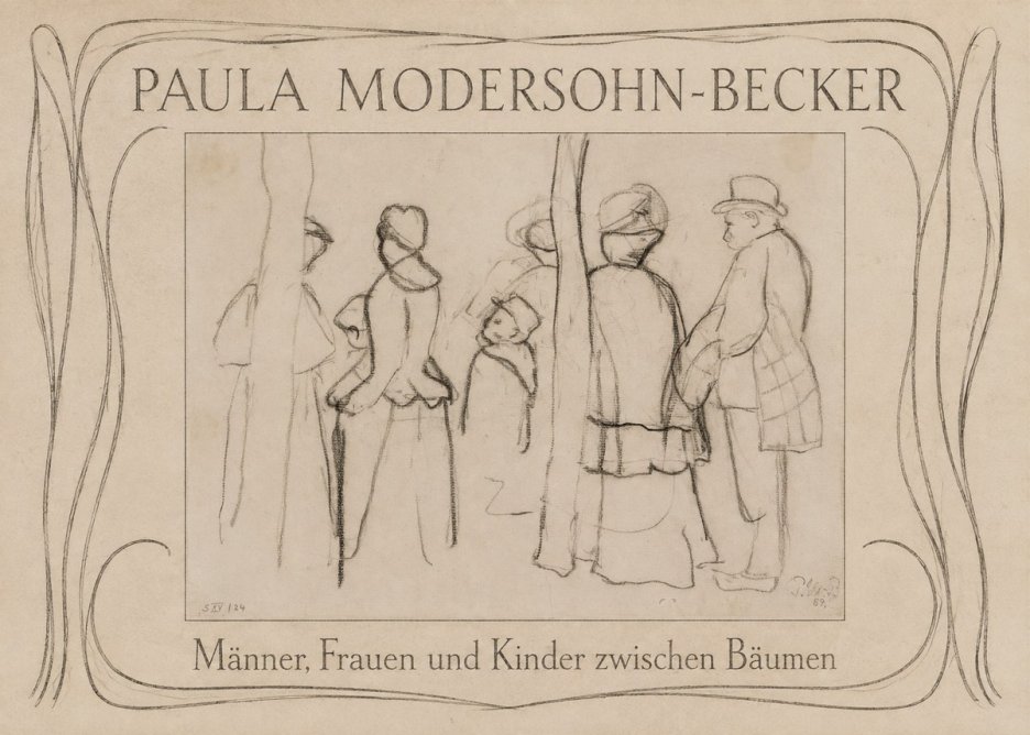 Paula Modersohn-Becker Männer, Frauen Und Kinder Zwischen Bäumen No3 - Plakat