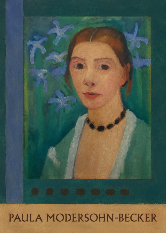 Paula Modersohn-Becker Self-portrait with Blue Flowers No6 - Plakat