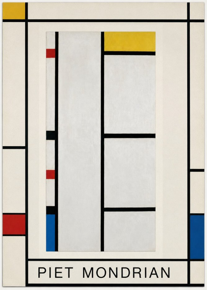 Piet Mondrian Composition with Red, Yellow, and Blue No1 - Plakat