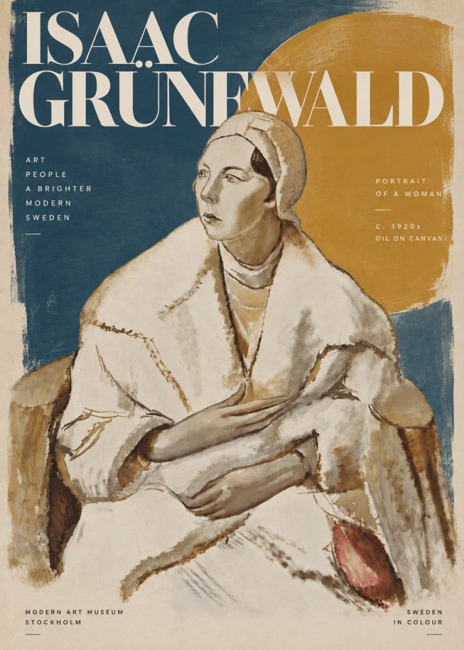 Isaac Grünewald Woman in a White Wrap No5 - Plakat