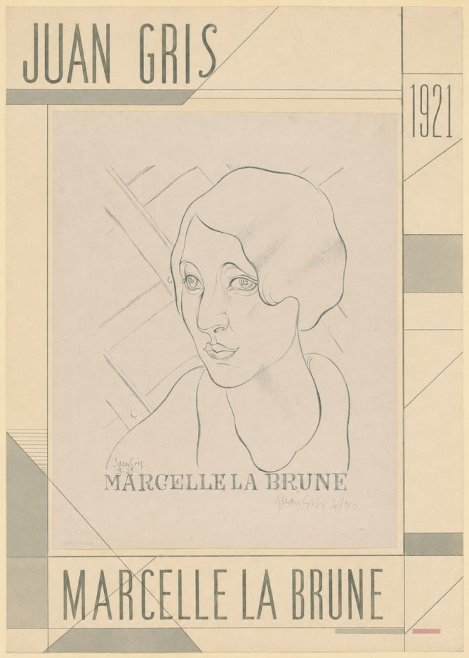 Juan Gris Marcelle La Brune I No5 - Plakat