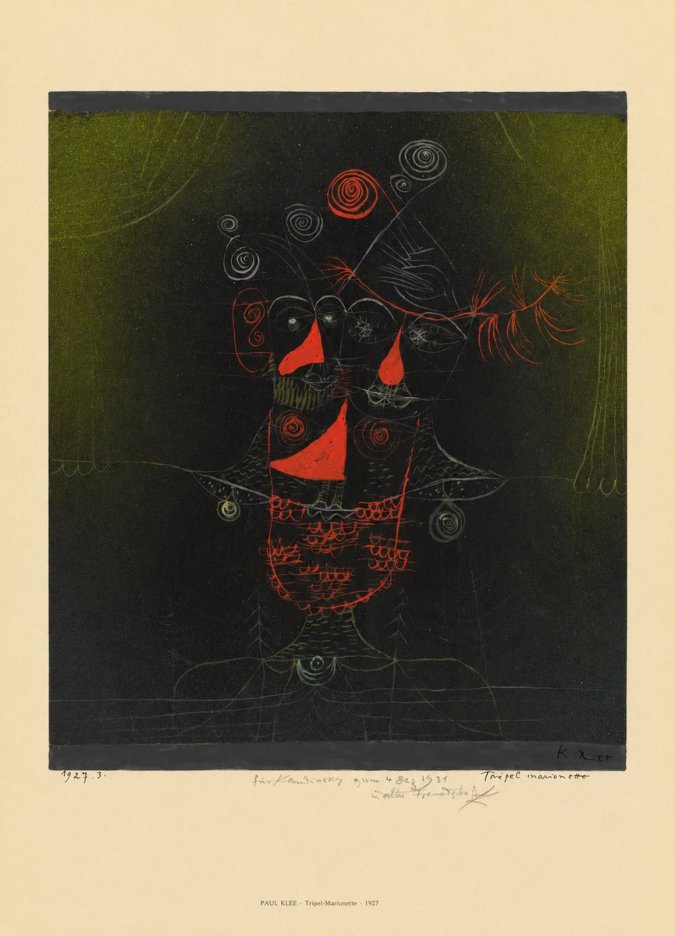 Paul Klee Tripel-marionette No6 - Plakat