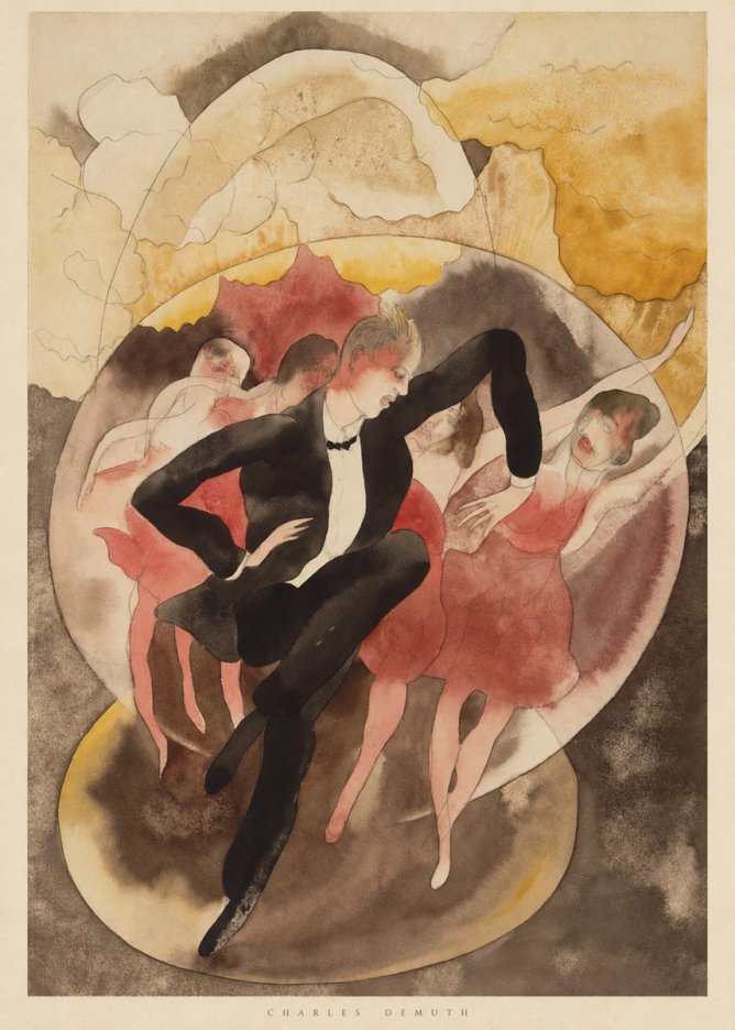 Charles Demuth In Vaudeville (Dancer with Chorus) No5 - Plakat