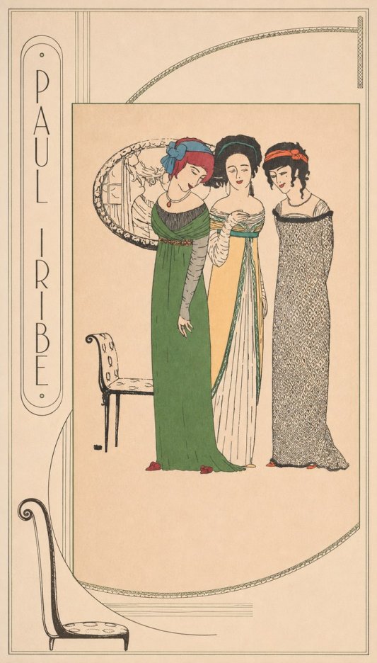 Paul Iribe Three Women in Fashion No2 - Plakat