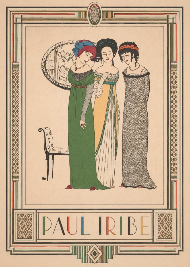 Paul Iribe Three Women in Fashion No3 - Plakat