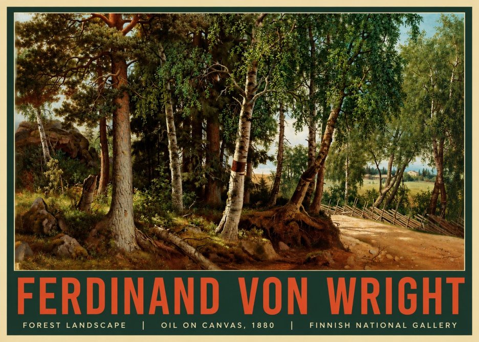 Ferdinand von Wright Forest Landscape No2 - Plakat