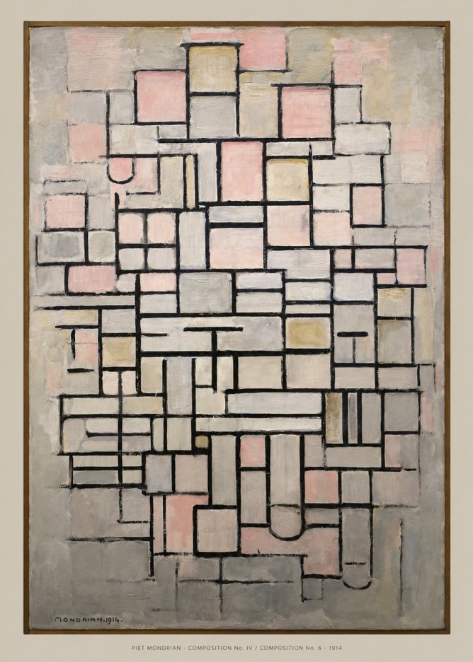 Piet Mondrian Composition No. Iv / Composition No. 6 No6 - Plakat