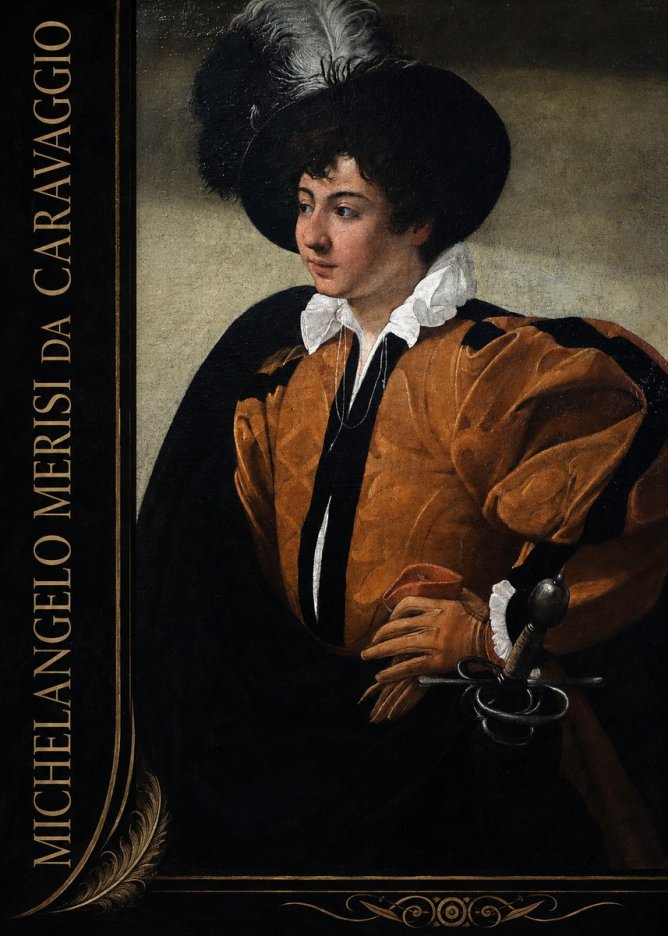 Michelangelo Merisi da Caravaggio Young Man with a Plumed Hat No2 - Plakat