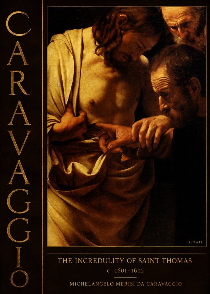 Michelangelo Merisi da Caravaggio The Incredulity of Saint Thomas I No2 - Plakat