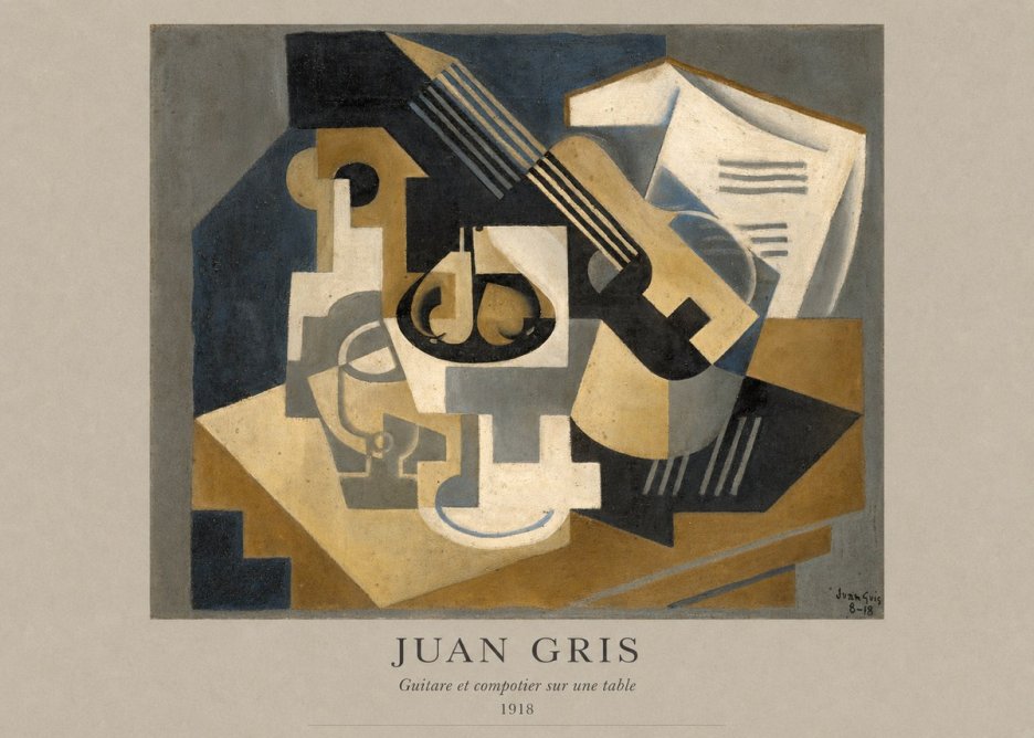 Juan Gris Guitare Et Compotier Sur Une Table No4 - Plakat
