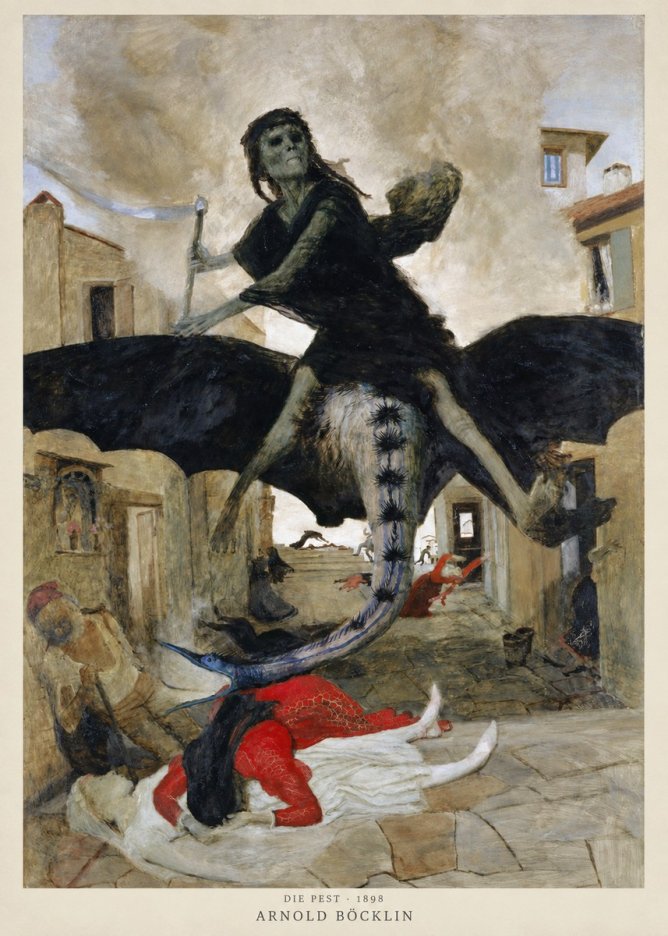 Arnold Böcklin Die Pest I No2 - Plakat