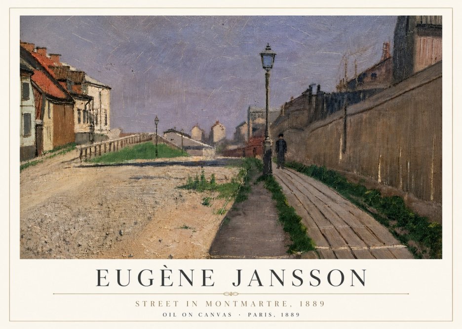 Eugène Jansson Street in Montmartre, 1889 No6 - Plakat