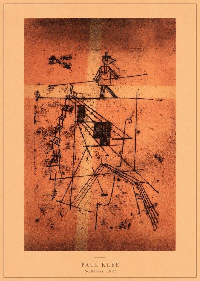 Paul Klee Seiltänzer I No3 - Plakat