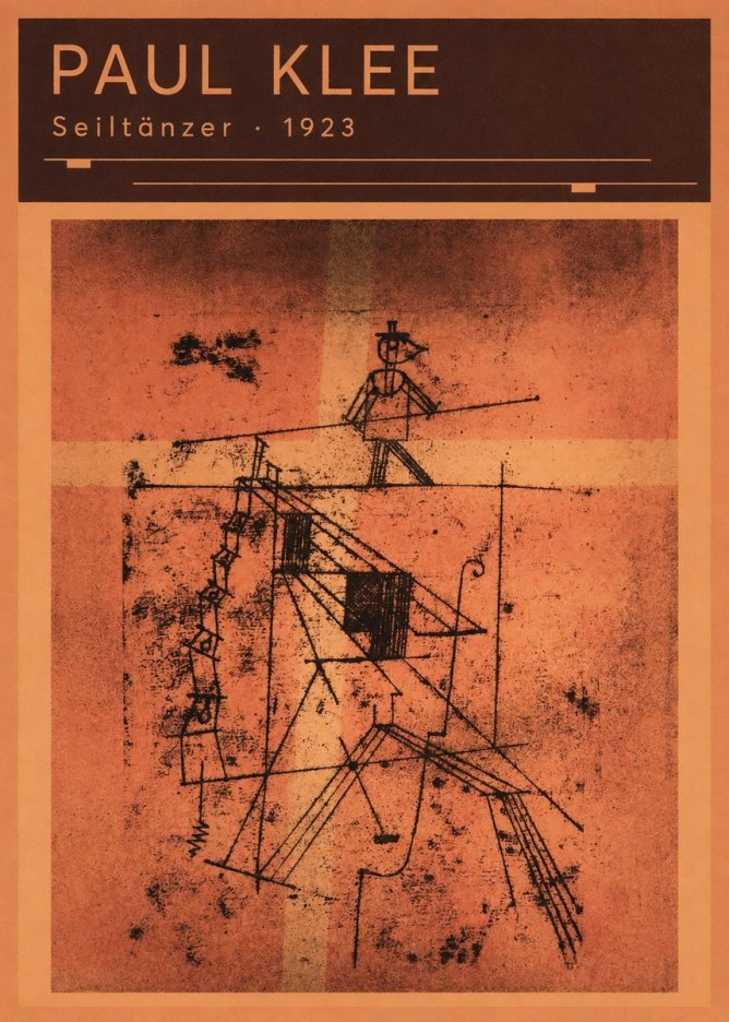 Paul Klee Seiltänzer I No6 - Plakat