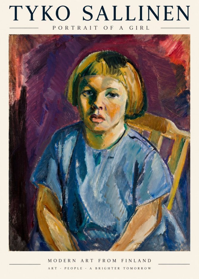 Tyko Sallinen Portrait of a Girl I No1 - Plakat