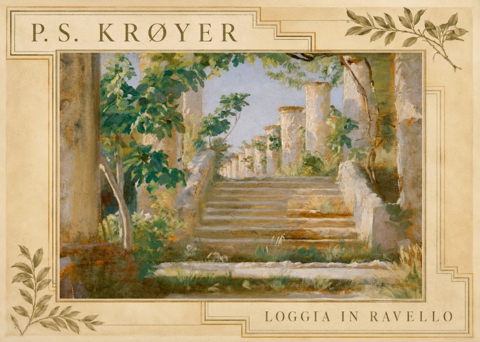 P.S. Krøyer Loggia in Ravello No3 - Plakat