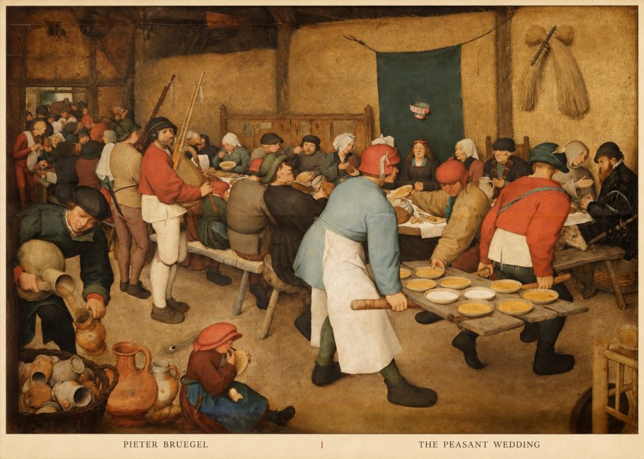 Pieter Bruegel The Peasant Wedding I No4 - Plakat