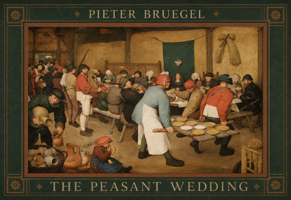 Pieter Bruegel The Peasant Wedding I No5 - Plakat