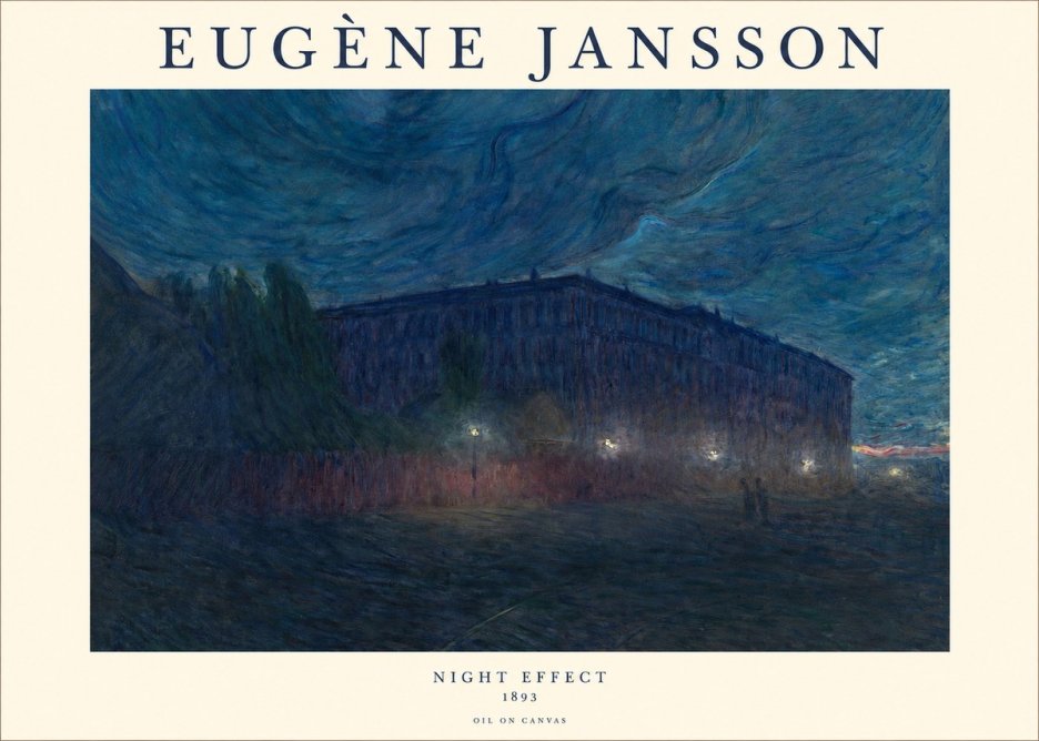 Eugène Jansson Night Effect No1 - Plakat