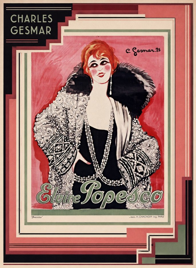 Charles Gesmar Elvire Popesco I No3 - Plakat