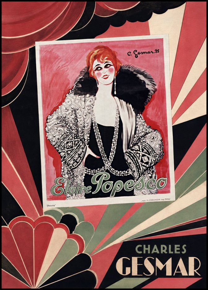 Charles Gesmar Elvire Popesco I No5 - Plakat