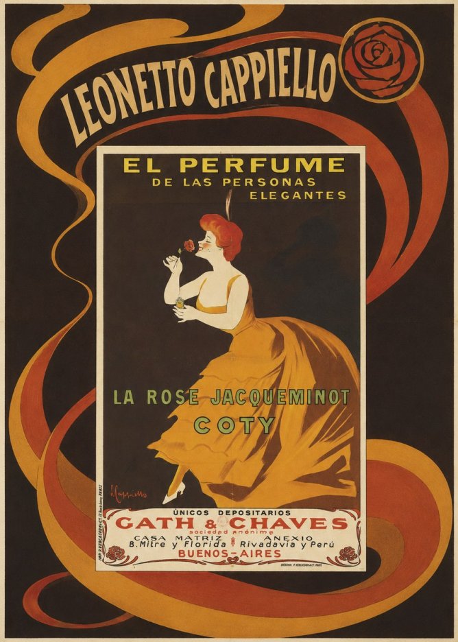 Leonetto Cappiello La Rose Jacqueminot Coty No5 - Plakat