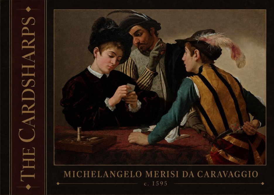Michelangelo Merisi da Caravaggio The Cardsharps I No2 - Plakat